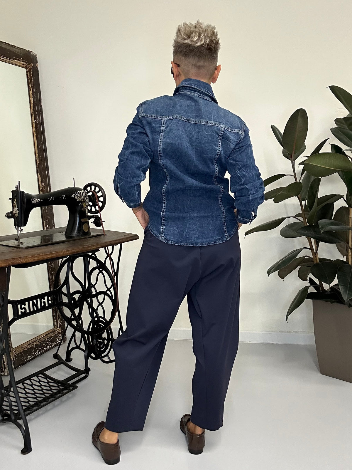 Camicia Denim Blu